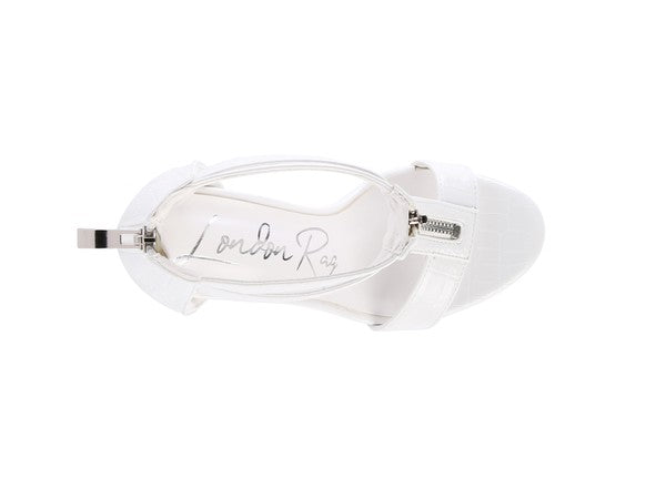 FELICITY Zip Up Croc Textured Sandals Coco’s Tee Boutique